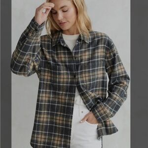 EUC Jenni Kayne Plaid Over-shirt Size S